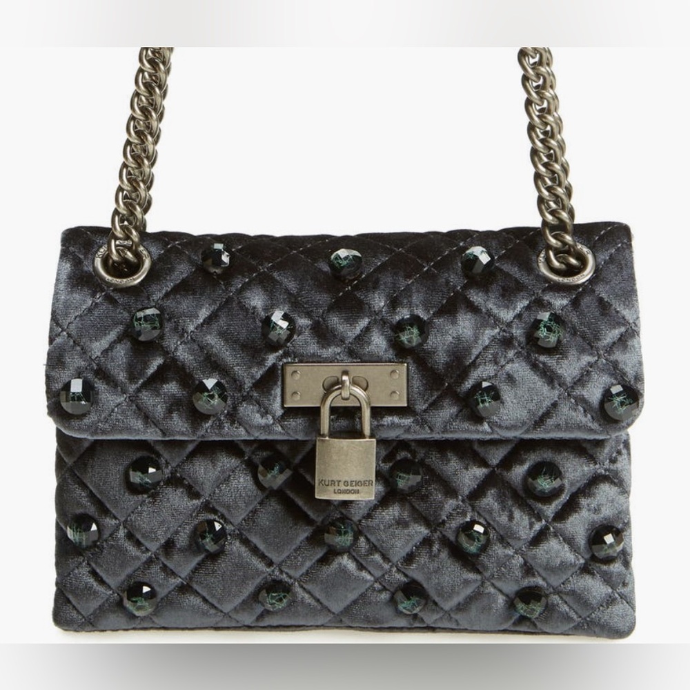 Kurt Geiger Black Quilted Shoulder Bag